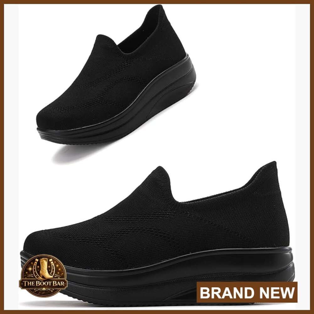 Women's Slip On Sneakers Orthopedic Comfort Rocker Bottom Travel Shoes
